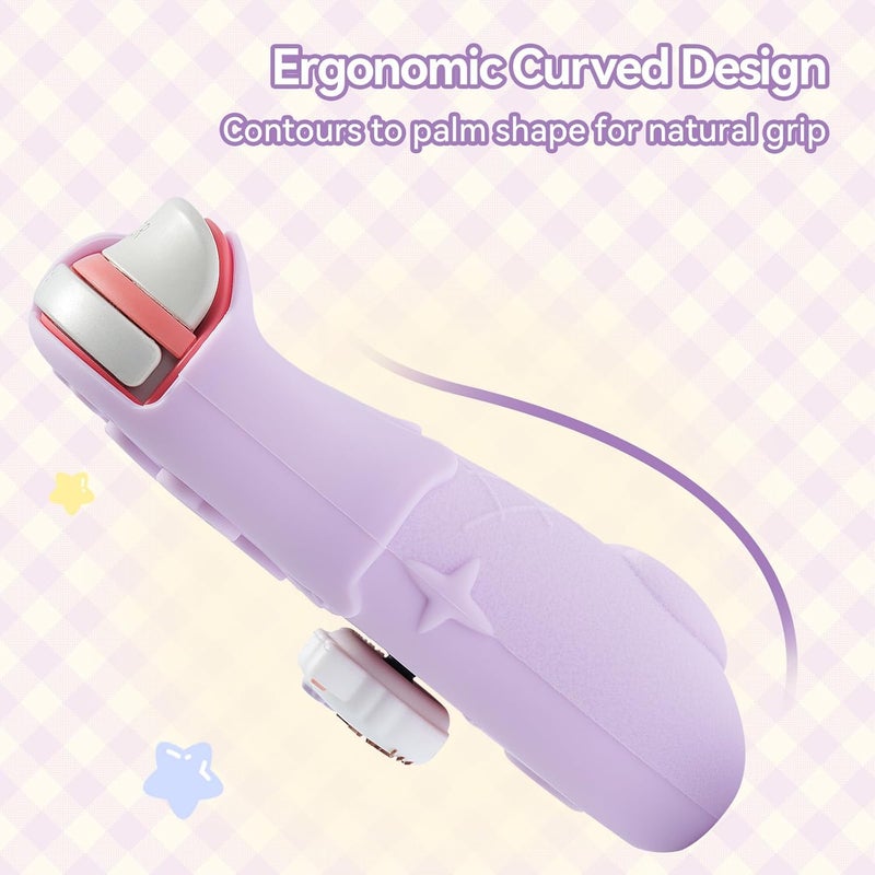 GEEKSHARE Silicone Protective Shell Compatible with Switch Lite, Sweet Soft Ice Cream Cover Case for Switch Lite with 2 Thumb Grip Caps - Purple Mikko - Image 3